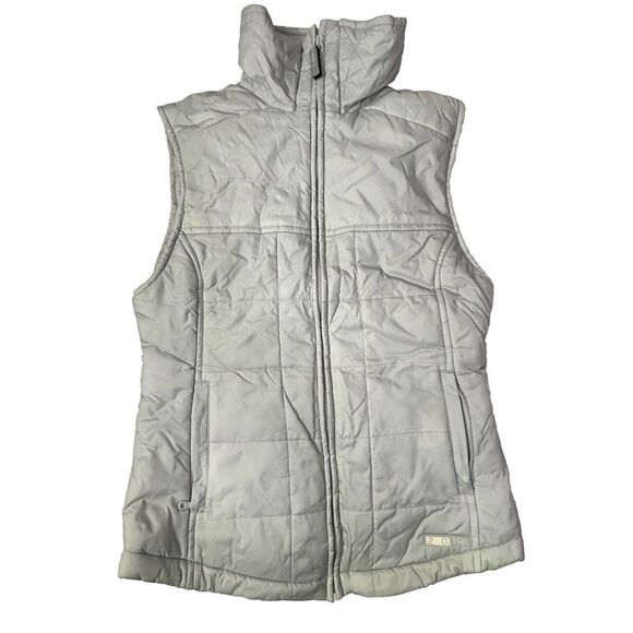 ZARA TRF WOMEN'S TAUPE CROPPED PUFFER VEST Medium Gray GUC‎ - Picture 10 of 10